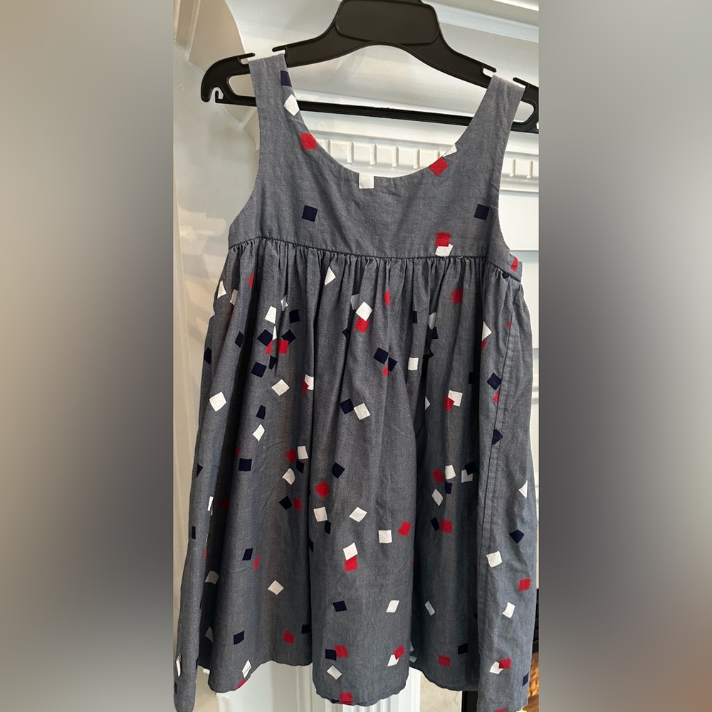 Girls Lacoste summer sleeveless chambray dress size 4 (like new)